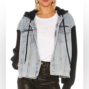 ALLSAINTS Milena denim hooded jacket XS